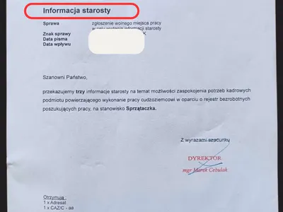 Informacja Starosty